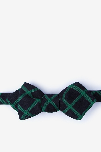 Green Cotton Joaquin Diamond Tip Bow Tie