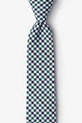 Markson Checks Green Skinny Tie Photo (0)