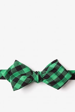 Pasco Green Diamond Tip Bow Tie