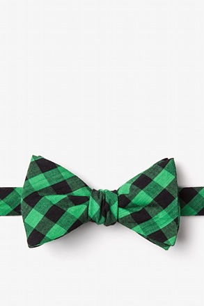 Pasco Green Self-Tie Bow Tie