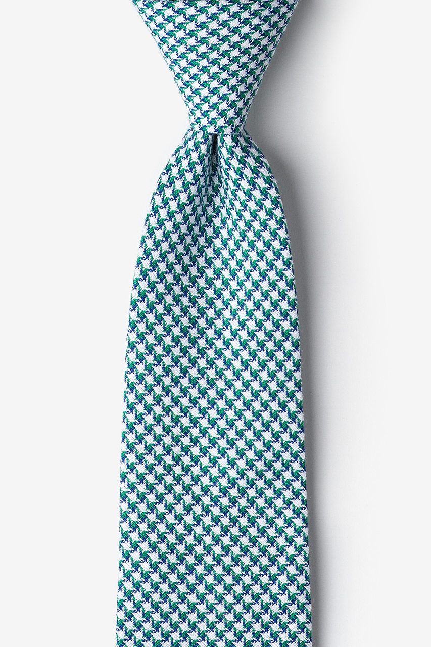 Green Cotton Sadler Tie