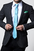 Green Edged Linen Pocket Square Photo (1)