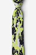 Camouflage Digital Green Skinny Tie Photo (0)