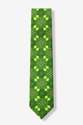 Celtic Checkers Green Skinny Tie Photo (0)