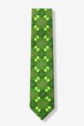 Celtic Checkers Green Skinny Tie Photo (0)