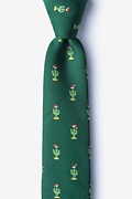 Christmas Cacti Green Skinny Tie Photo (0)