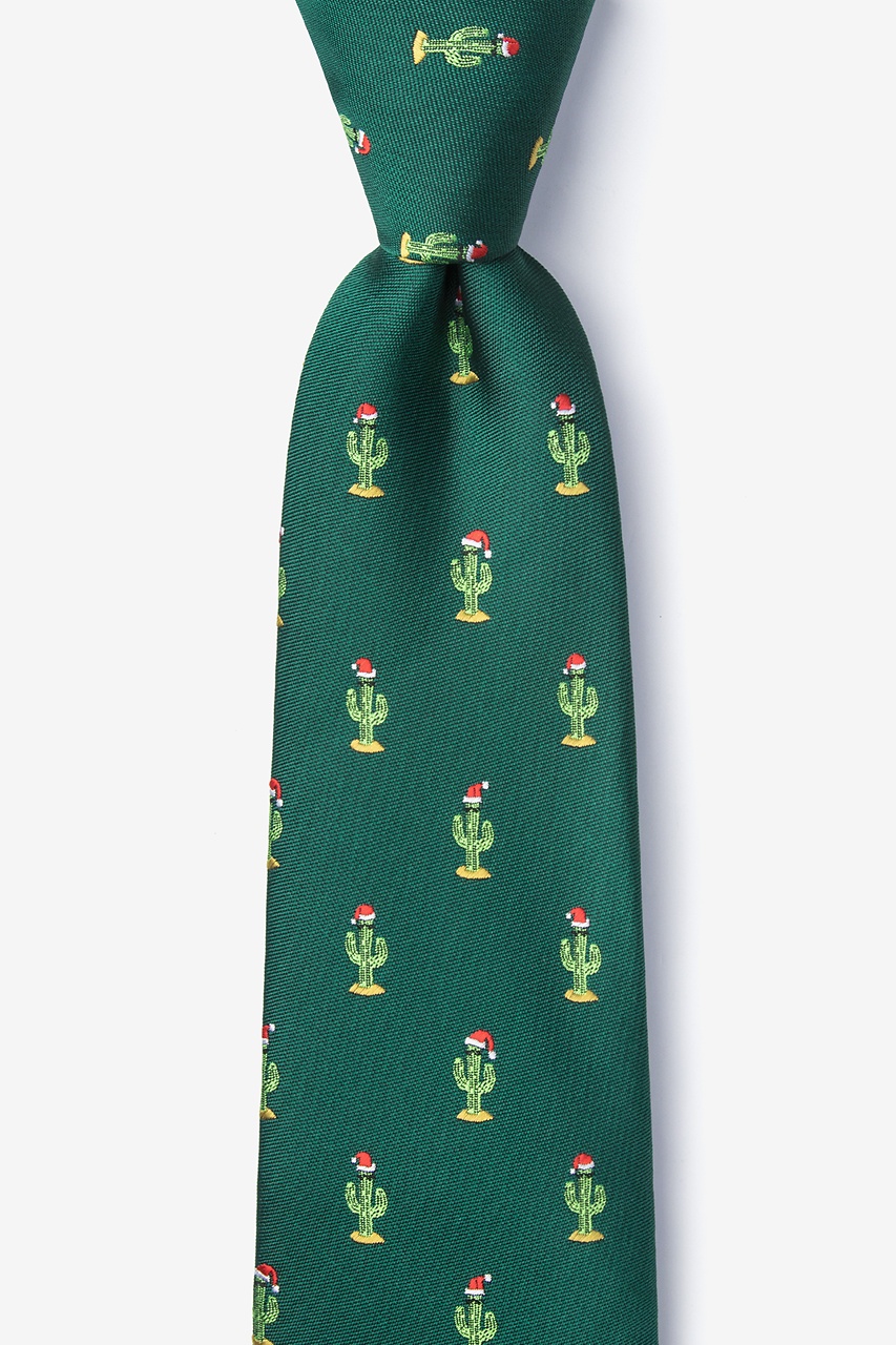 Christmas Cacti Green Tie Photo (0)