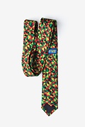 Christmas Kaleidoscope Triangles Green Skinny Tie Photo (2)