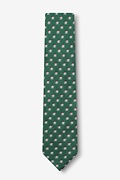 Christmas Skulls Green Skinny Tie Photo (1)