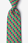 Christmas Tree Abstract Green Extra Long Tie Photo (0)