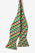 Christmas Tree Abstract Green Self-Tie Bow Tie Photo (1)