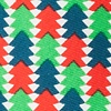 Green Microfiber Christmas Tree Abstract Skinny Tie