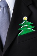 Christmas Tree Pocket Pal Green Pocket Square Card Photo (0)