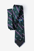 Flamingo Stripe Green Extra Long Tie Photo (2)