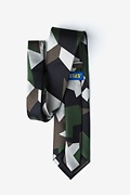 Geometric Camo Green Extra Long Tie Photo (1)