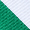 Green Microfiber Green & White Stripe Extra Long Tie