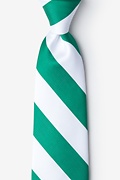 Green Microfiber Green & White Stripe