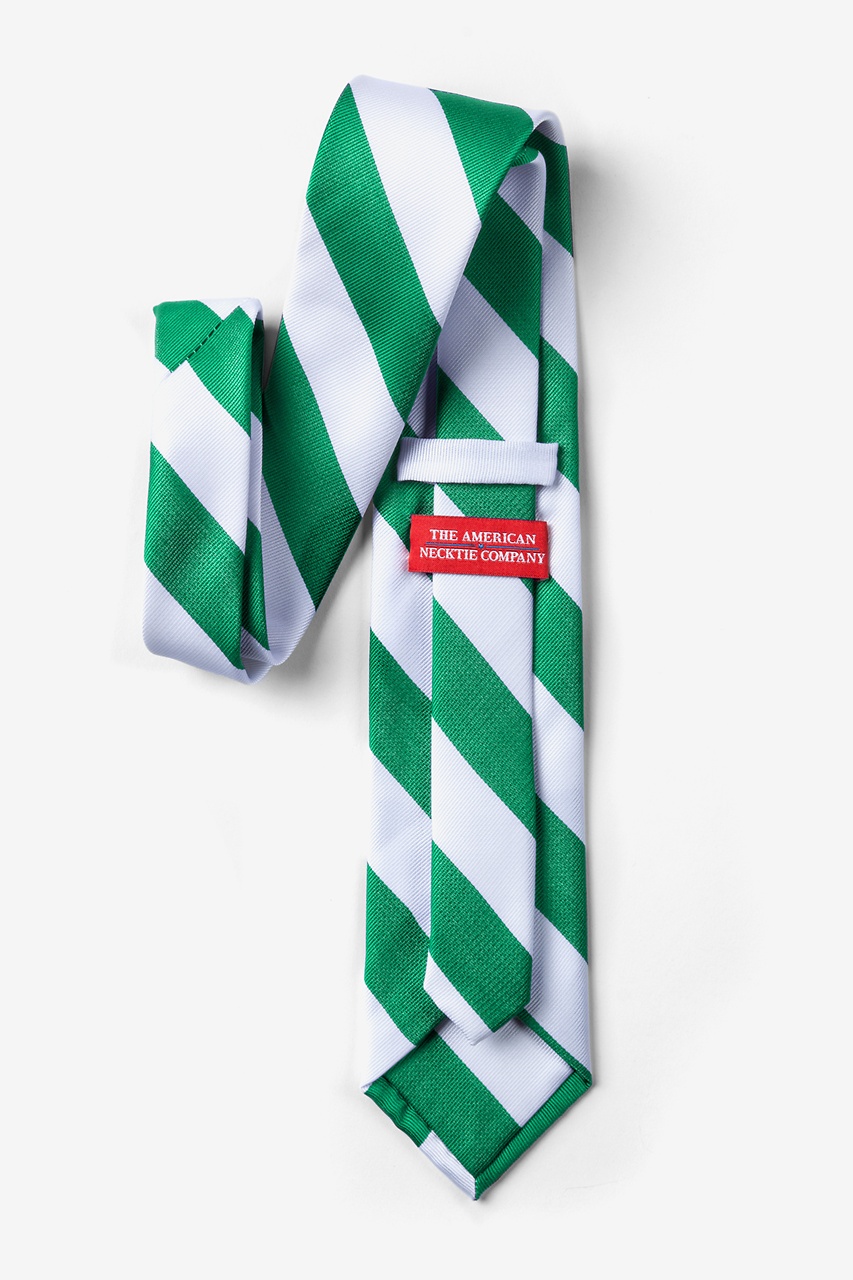 Green & White Stripe Extra Long Tie Photo (1)
