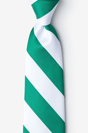 _Green & White Stripe Tie_