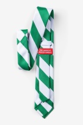 Green & White Stripe Tie For Boys Photo (1)