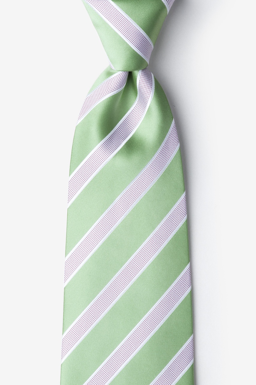 Jefferson Stripe Green Extra Long Tie Photo (0)