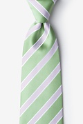 Jefferson Stripe Green Extra Long Tie Photo (0)