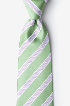 _Jefferson Stripe Green Extra Long Tie_