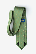 Jumping Reindeer Green Extra Long Tie Photo (2)