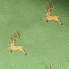 Green Microfiber Jumping Reindeer Tie
