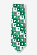 Lots of Luck Green Extra Long Tie Photo (0)