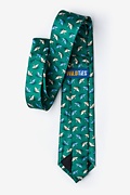 Origami Crane Green Extra Long Tie Photo (2)