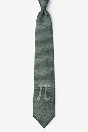 Pi to the 50th Decimal Green Tie
