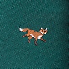 Green Microfiber Prowling Foxes