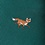 Green Microfiber Prowling Foxes Extra Long Tie