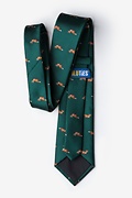 Prowling Foxes Green Extra Long Tie Photo (1)