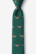 Prowling Foxes Green Skinny Tie Photo (0)