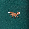 Green Microfiber Prowling Foxes Tie