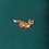 Green Microfiber Prowling Foxes Tie