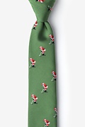 Santa Golf Green Skinny Tie Photo (0)