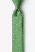 Shamrocks Green Skinny Tie Photo (0)