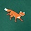 Green Microfiber Sneaky Foxes Tie