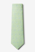 Whale Tails Green Extra Long Tie Photo (1)