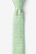 Whale Tails Green Skinny Tie Photo (0)