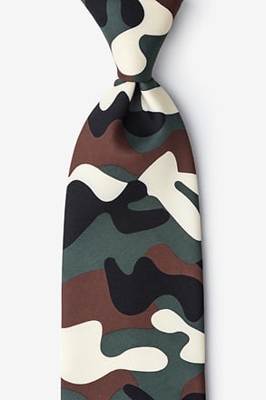 Camouflage Green Tie