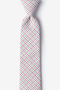 Chrome Plaid Green Skinny Tie Photo (0)
