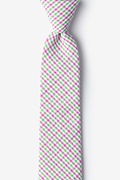 Chrome Plaid Green Skinny Tie Photo (0)