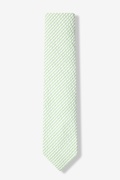 Green Kensington Seersucker Skinny Tie Photo (1)