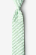 Green Kensington Seersucker Skinny Tie Photo (0)