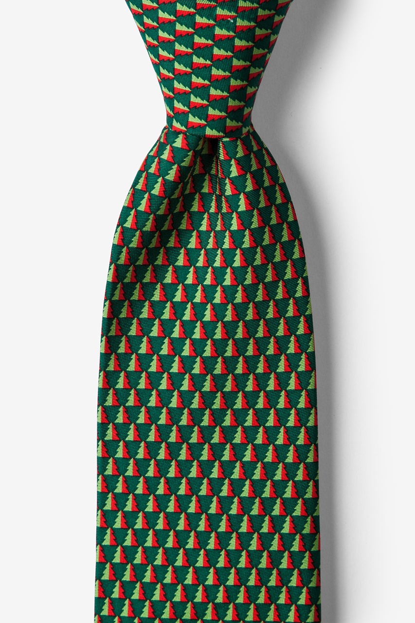 Green Silk 3D X-MAS Tie | Ties.com