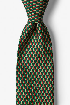 3D X-MAS Green Tie